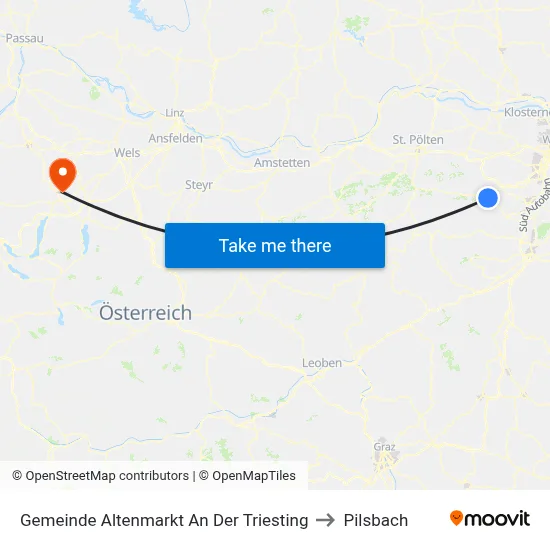 Gemeinde Altenmarkt An Der Triesting to Pilsbach map