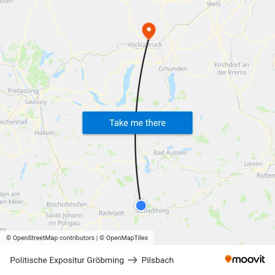 Politische Expositur Gröbming to Pilsbach map