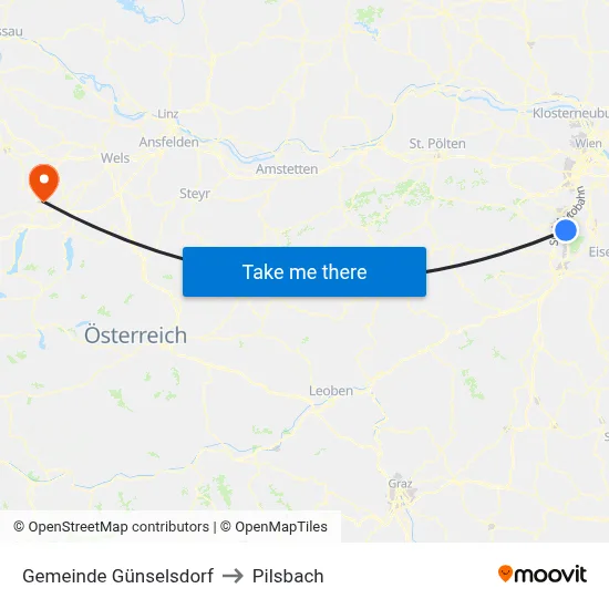 Gemeinde Günselsdorf to Pilsbach map