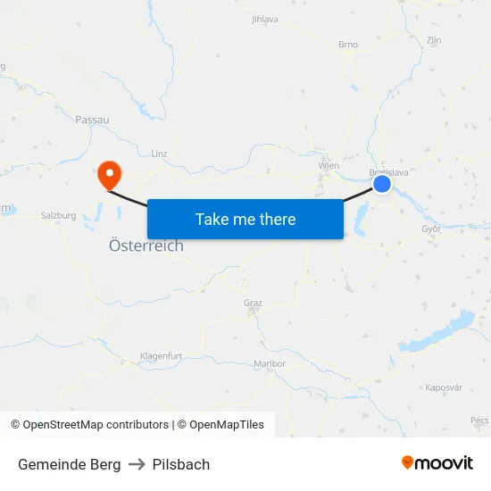 Gemeinde Berg to Pilsbach map