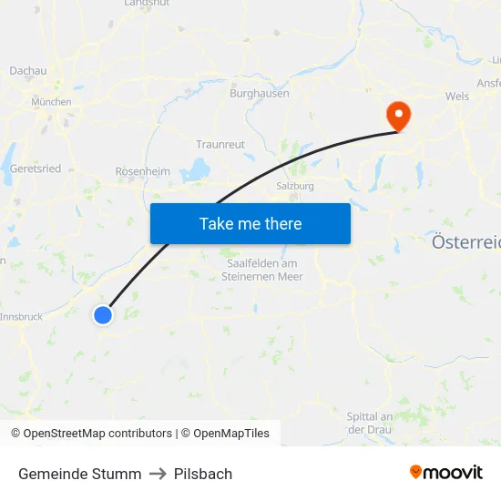 Gemeinde Stumm to Pilsbach map