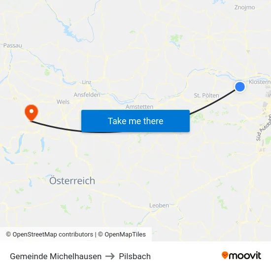 Gemeinde Michelhausen to Pilsbach map