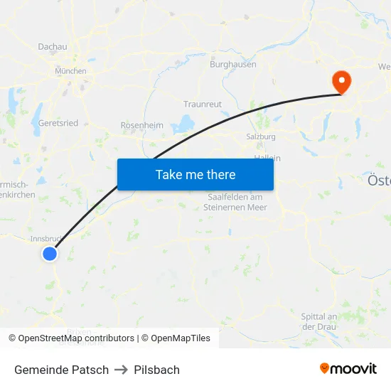 Gemeinde Patsch to Pilsbach map