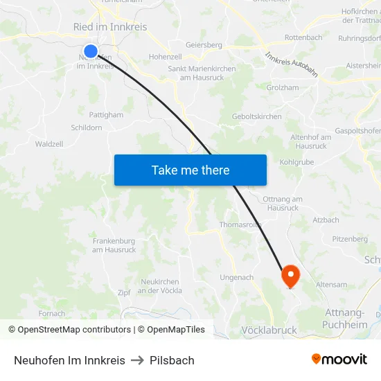 Neuhofen Im Innkreis to Pilsbach map