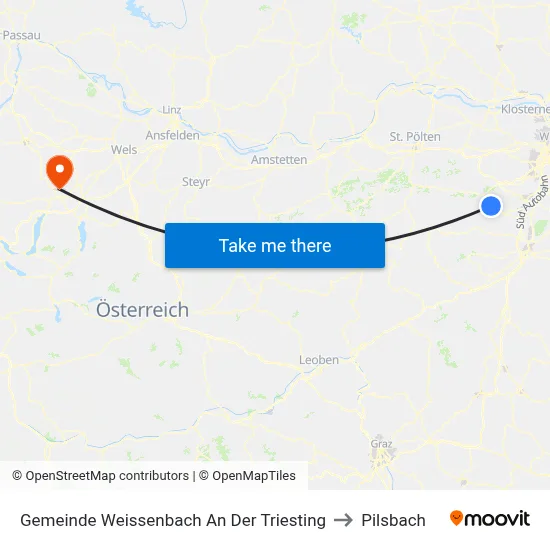 Gemeinde Weissenbach An Der Triesting to Pilsbach map