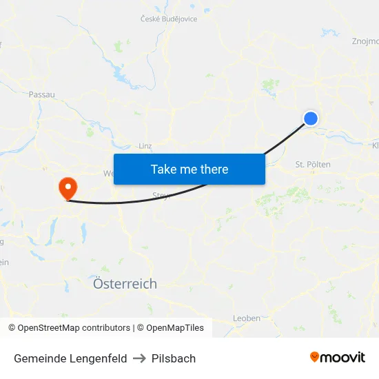 Gemeinde Lengenfeld to Pilsbach map