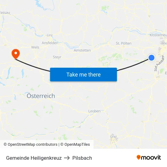 Gemeinde Heiligenkreuz to Pilsbach map