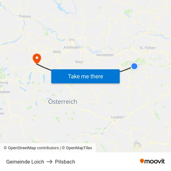 Gemeinde Loich to Pilsbach map