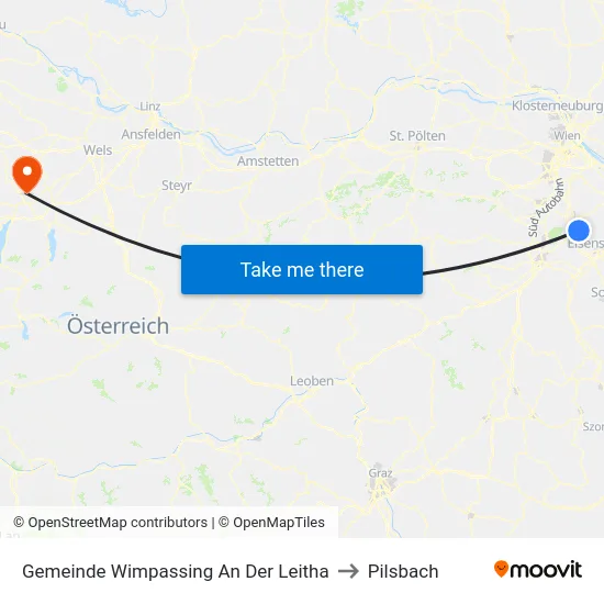 Gemeinde Wimpassing An Der Leitha to Pilsbach map