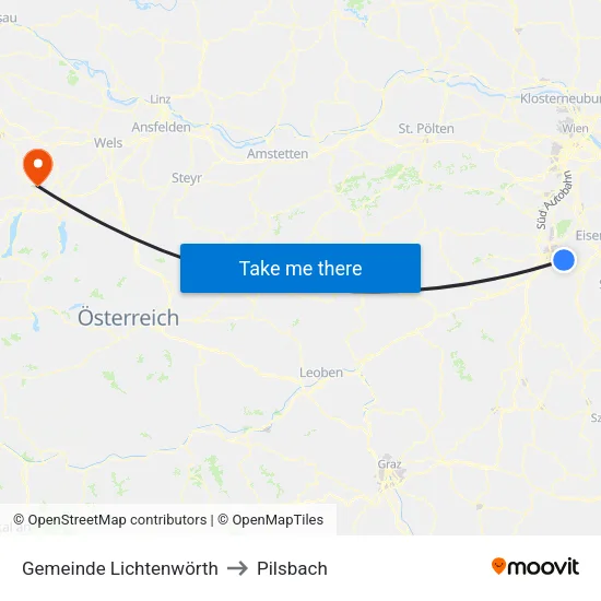 Gemeinde Lichtenwörth to Pilsbach map