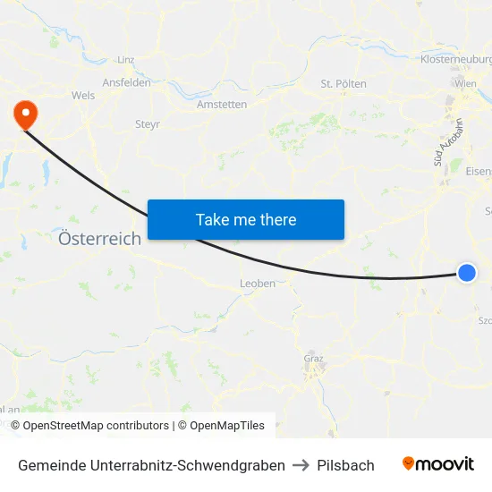 Gemeinde Unterrabnitz-Schwendgraben to Pilsbach map