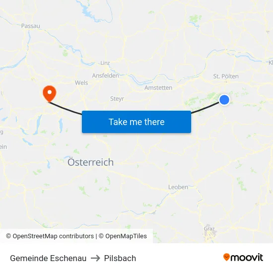 Gemeinde Eschenau to Pilsbach map