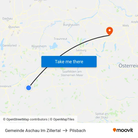 Gemeinde Aschau Im Zillertal to Pilsbach map