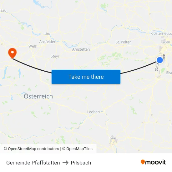 Gemeinde Pfaffstätten to Pilsbach map