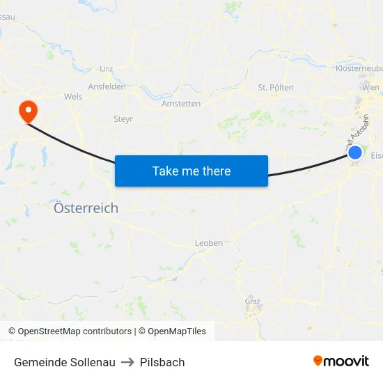 Gemeinde Sollenau to Pilsbach map