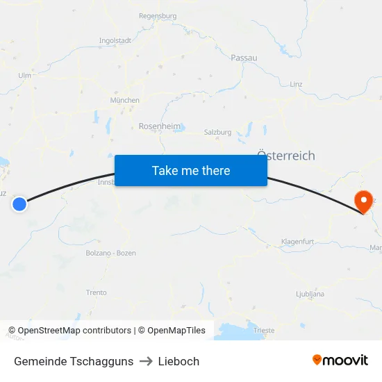 Gemeinde Tschagguns to Lieboch map
