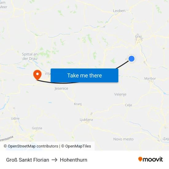 Groß Sankt Florian to Hohenthurn map