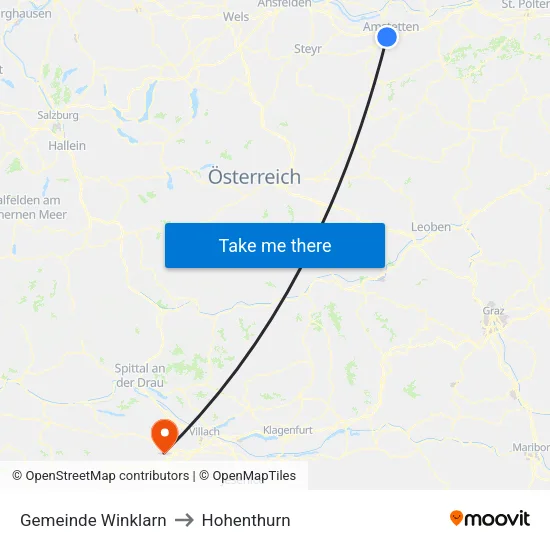 Gemeinde Winklarn to Hohenthurn map