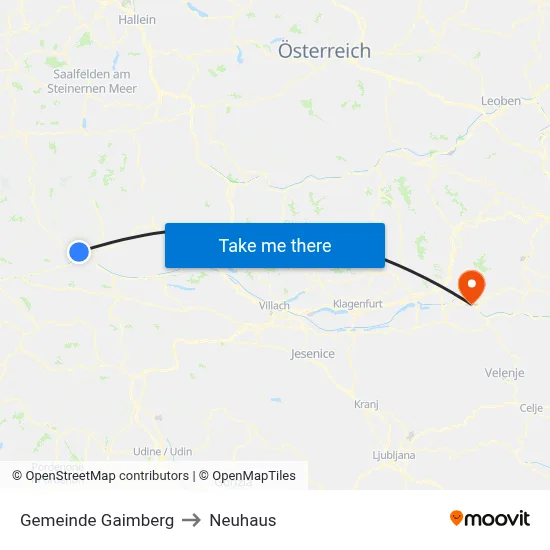 Gemeinde Gaimberg to Neuhaus map