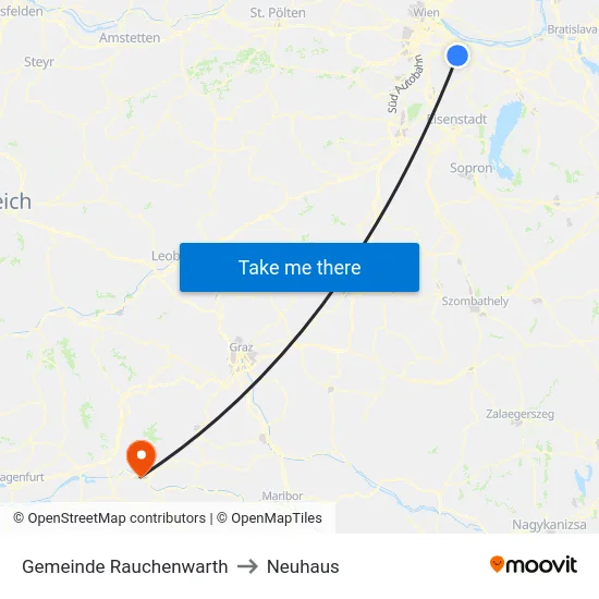 Gemeinde Rauchenwarth to Neuhaus map