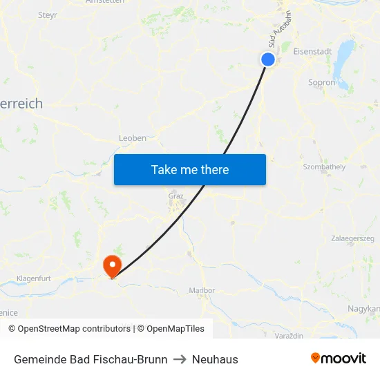 Gemeinde Bad Fischau-Brunn to Neuhaus map