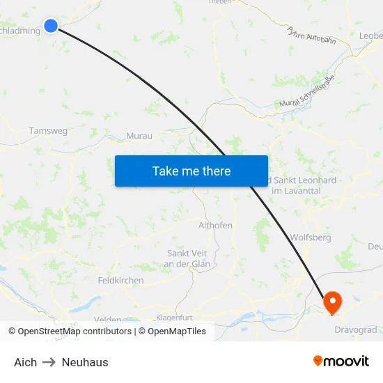 Aich to Neuhaus map