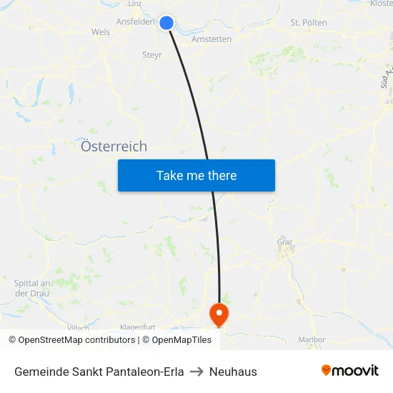 Gemeinde Sankt Pantaleon-Erla to Neuhaus map