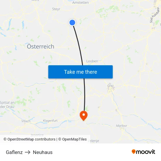Gaflenz to Neuhaus map
