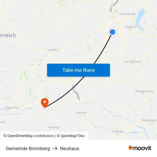 Gemeinde Bromberg to Neuhaus map
