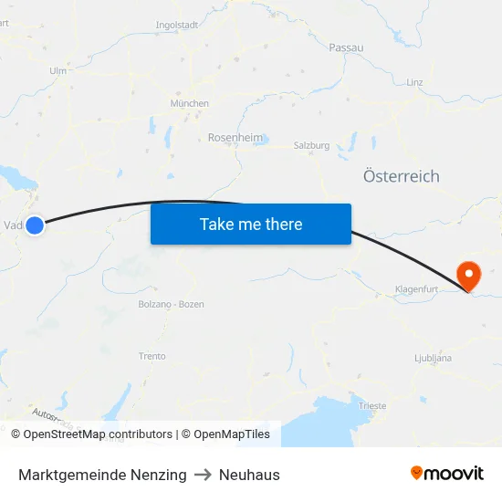 Marktgemeinde Nenzing to Neuhaus map