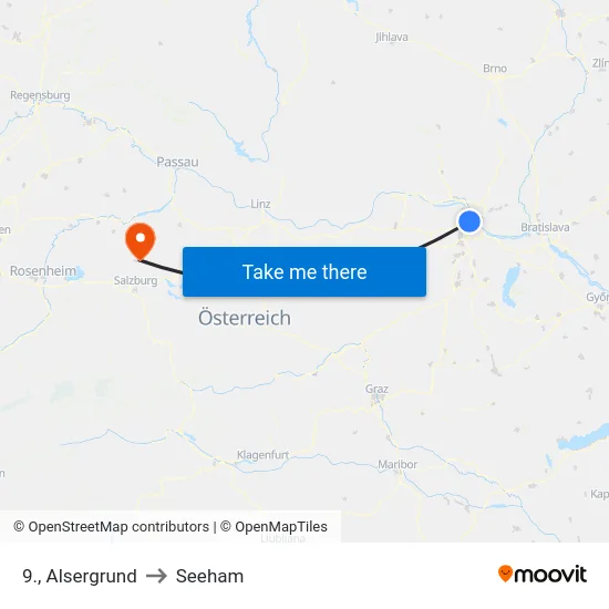 9., Alsergrund to Seeham map