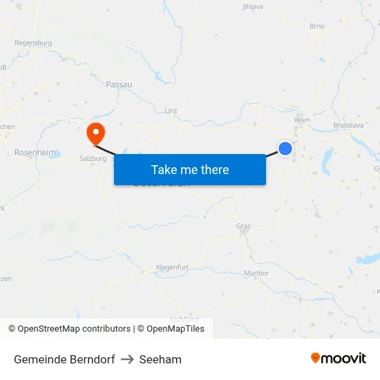 Gemeinde Berndorf to Seeham map