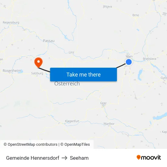 Gemeinde Hennersdorf to Seeham map