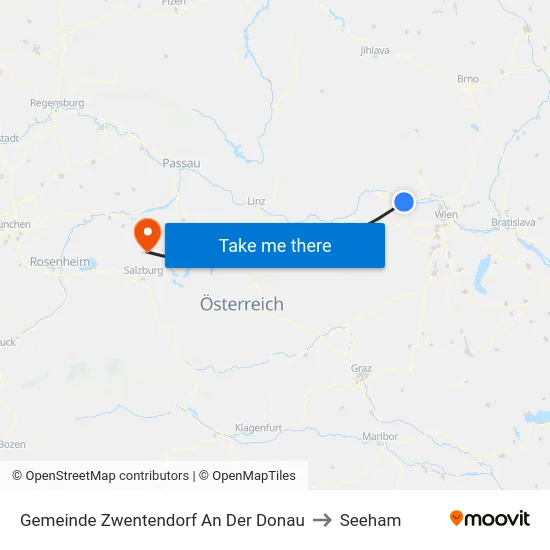 Gemeinde Zwentendorf An Der Donau to Seeham map