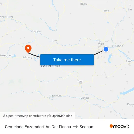 Gemeinde Enzersdorf An Der Fischa to Seeham map