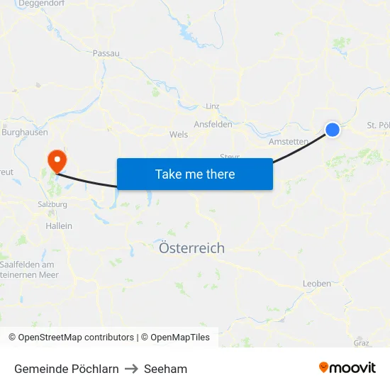 Gemeinde Pöchlarn to Seeham map