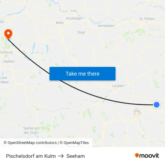Pischelsdorf am Kulm to Seeham map