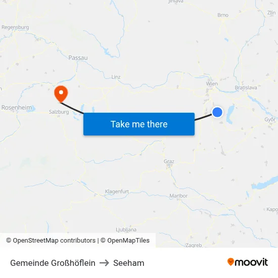 Gemeinde Großhöflein to Seeham map