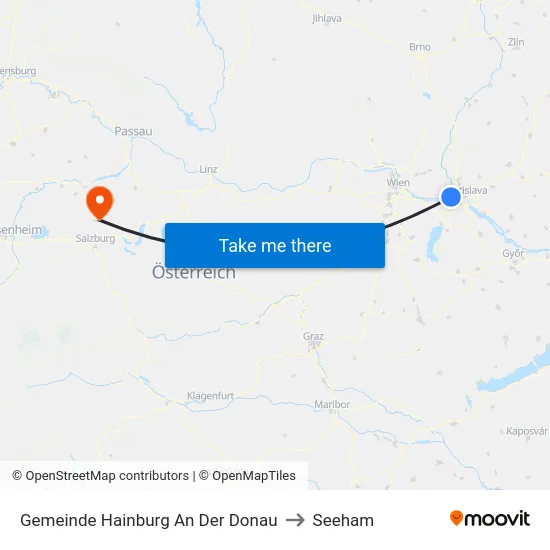 Gemeinde Hainburg An Der Donau to Seeham map