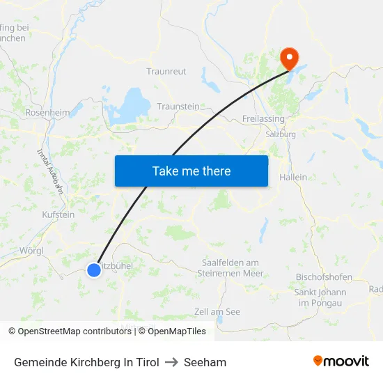 Gemeinde Kirchberg In Tirol to Seeham map