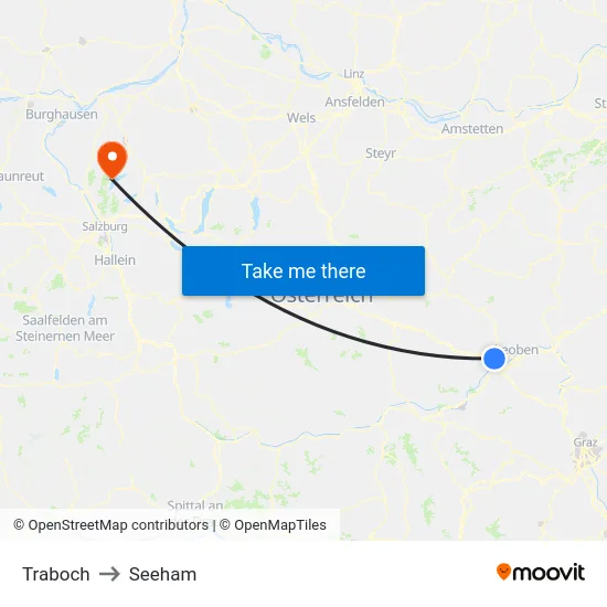 Traboch to Seeham map