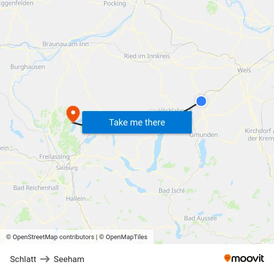 Schlatt to Seeham map