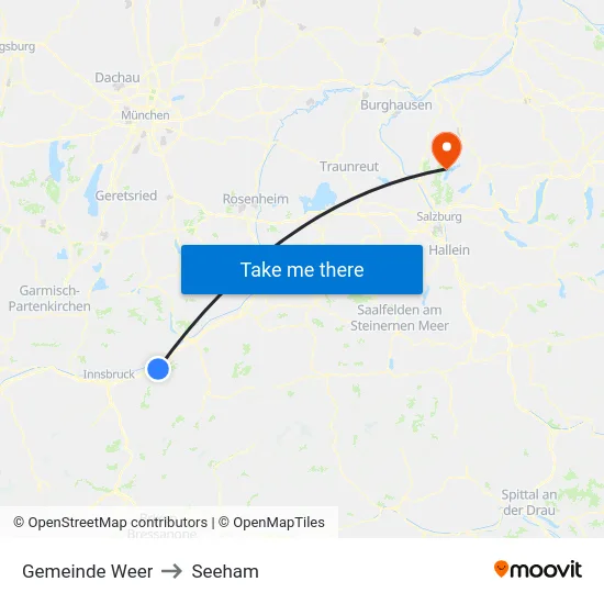 Gemeinde Weer to Seeham map