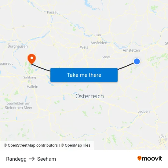 Randegg to Seeham map