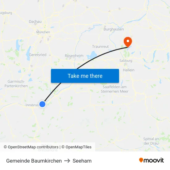 Gemeinde Baumkirchen to Seeham map
