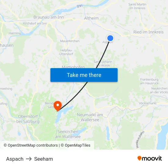 Aspach to Seeham map