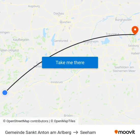 Gemeinde Sankt Anton am Arlberg to Seeham map