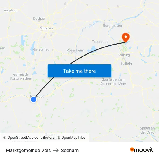 Marktgemeinde Völs to Seeham map