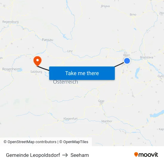 Gemeinde Leopoldsdorf to Seeham map