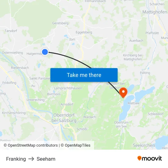 Franking to Seeham map